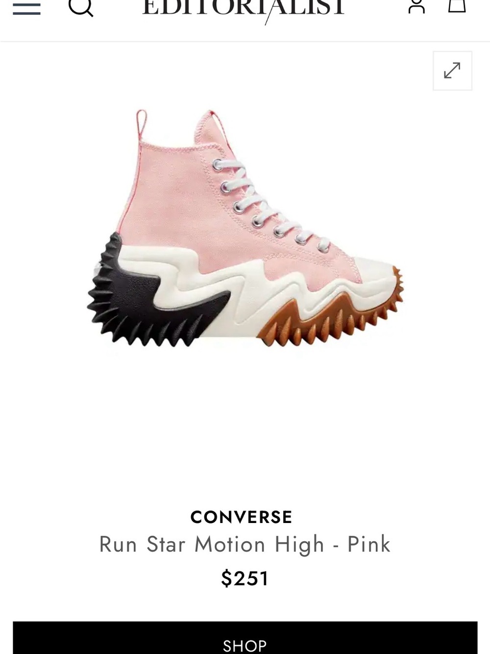 NWOT Converse Run Star Motion High Top Chunky Platform Sneakers in Pink, Sz 7.5 - Picture 10 of 10
